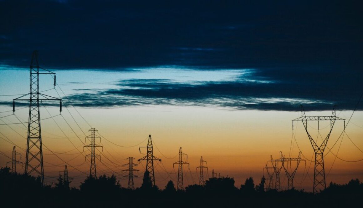 power lines electricity dusk sunset 823622
